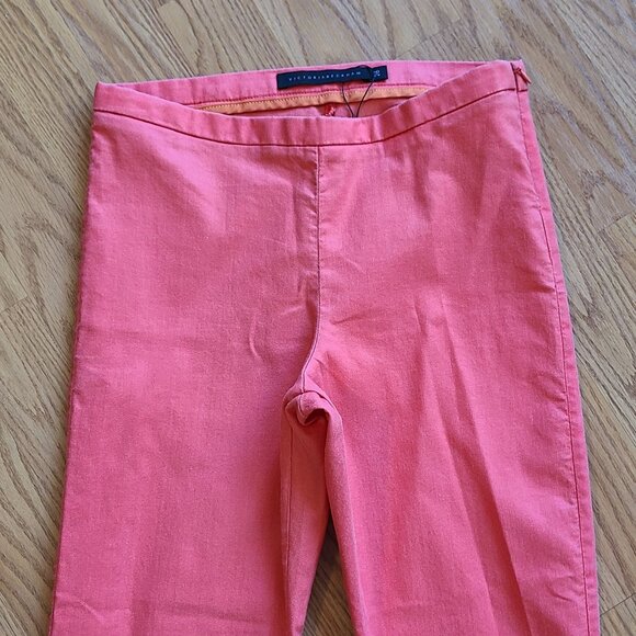VICTORIA BECKHAM STRETCH COTTON SKINNY PANTS ZIPPER ANKLE MID RISE sz 26 - Picture 3 of 7